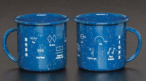 Enamelware "Hobo Symbols" Mug
