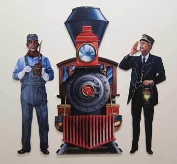 Locomotive #7, Engineer and Conductor Sign Set - Schrader’s