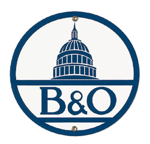 B&O Railroad Capital Porcelain Sign