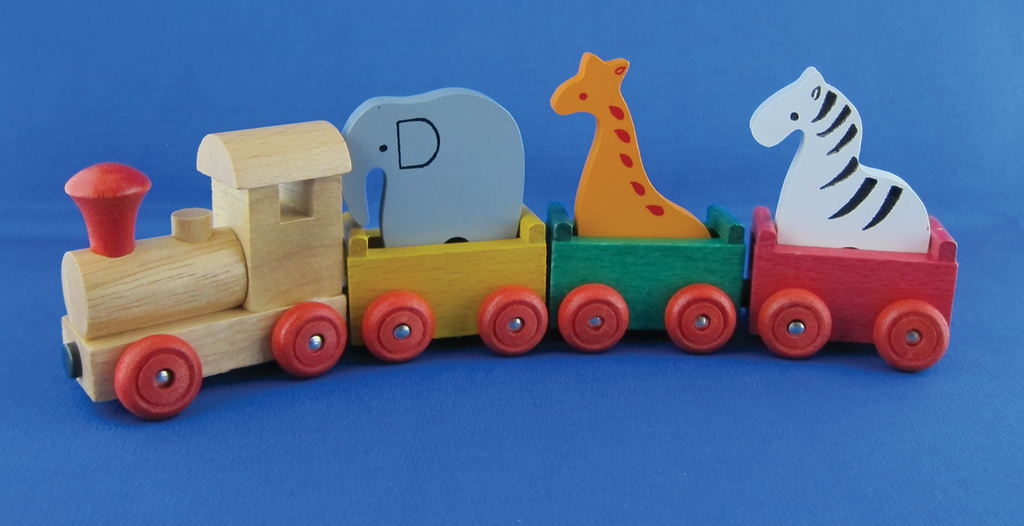 Circus Animals Wooden Train