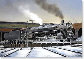 Northern Pacific Steam Engine Christmas Card