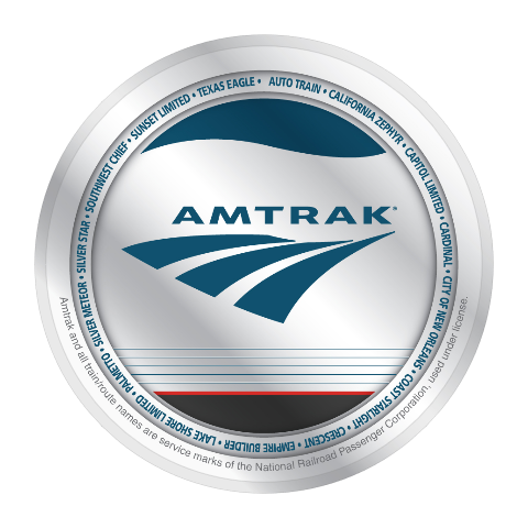 Amtrak Travelmark Round Magnet