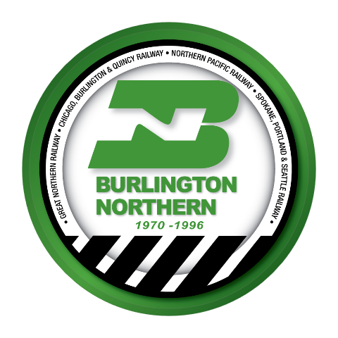 Burlington Northern Railroad Round Magnet