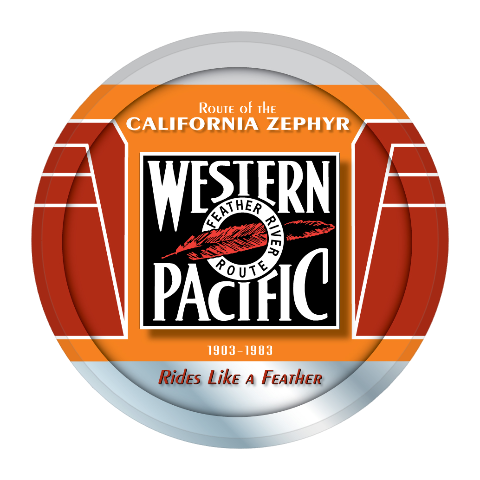 Western Pacific Railroad Round Magnet
