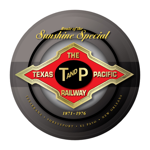 Texas and Pacific Railway Round Magnet