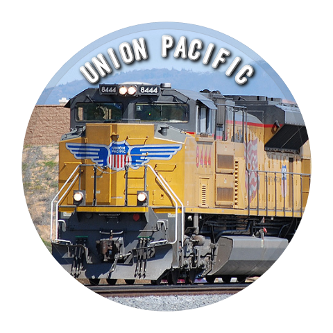 Union Pacific #8444 Locomotive Round Magnet