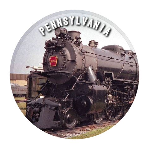 Pennsylvania Locomotive #3750 Round Magnet