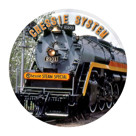 Chessie #2101 Locomotive Round Magnet