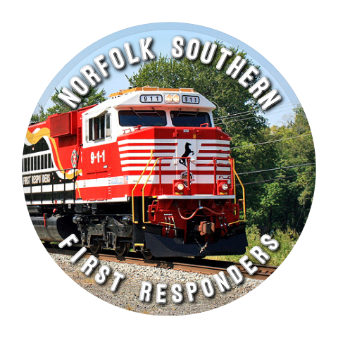 Norfolk Southern First Responder Locomotive Round Magnet