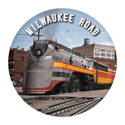 Milwaukee Road Hiawatha Locomotive Round Magnet