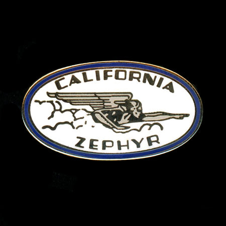 California Zephyr White Railroad Pin