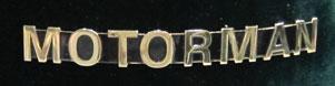Motorman Hat Emblem Pin - Schrader's Railroad Catalog