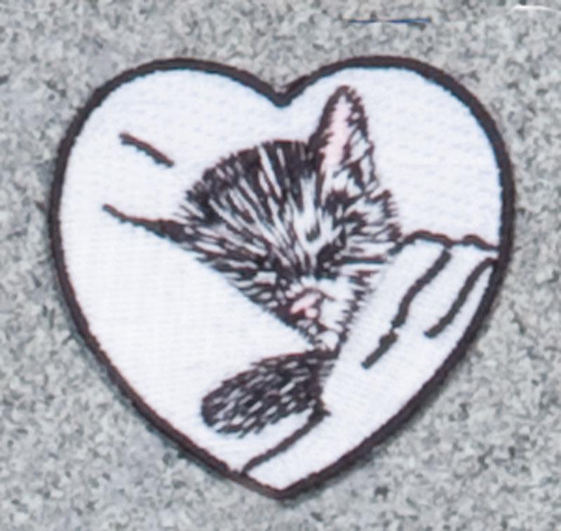 Chessie Kitten in Heart Railroad Logo Patch