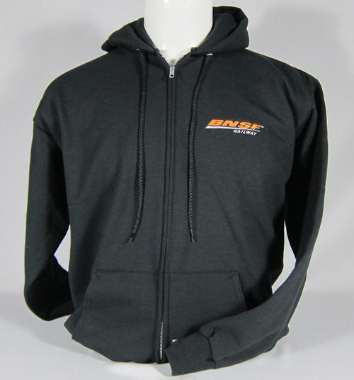 BNSF Logo Zipper Sweatshirt - Schrader's Railroad Catalog
