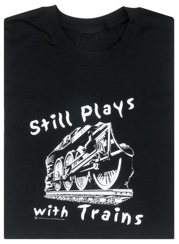Still Plays with Trains Tee - Black