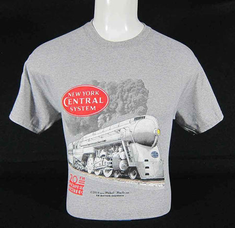 New York Central 20th Century Limited Steam Locomotive T-Shirt