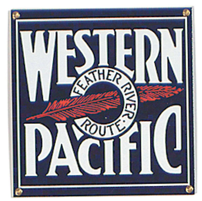 Western Pacific Porcelain Sign