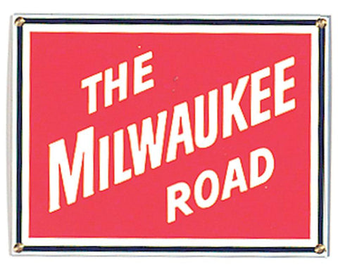 The Milwaukee Road Porcelain Sign