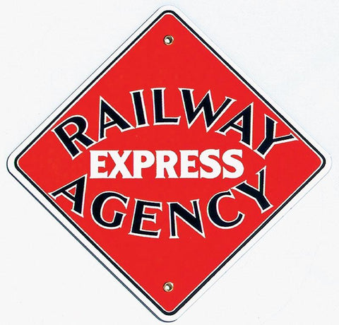 Railway Express Porcelain Sign