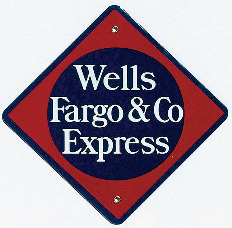 Wells Fargo & Co. Express Porcelain Sign