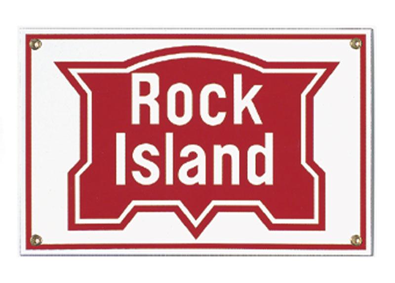 Rock Island Porcelain Sign