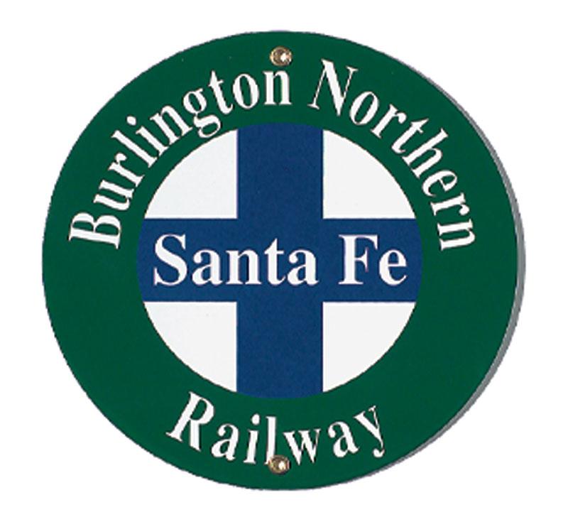 Burlington Northern Santa Fe Porcelain Sign