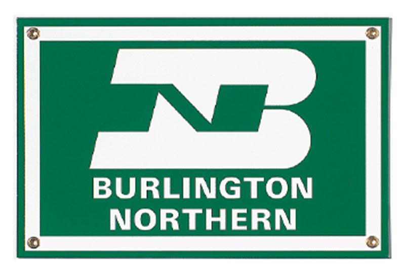 Burlington Northern Porcelain Sign