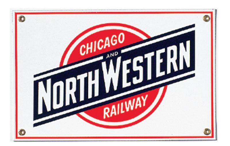 Chicago & North Western Railway Porcelain Sign
