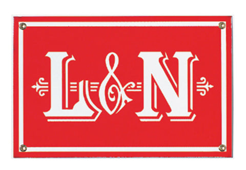 L & N Porcelain Sign