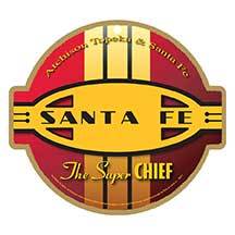 Santa Fe Super Chief Red/Gold Plaque