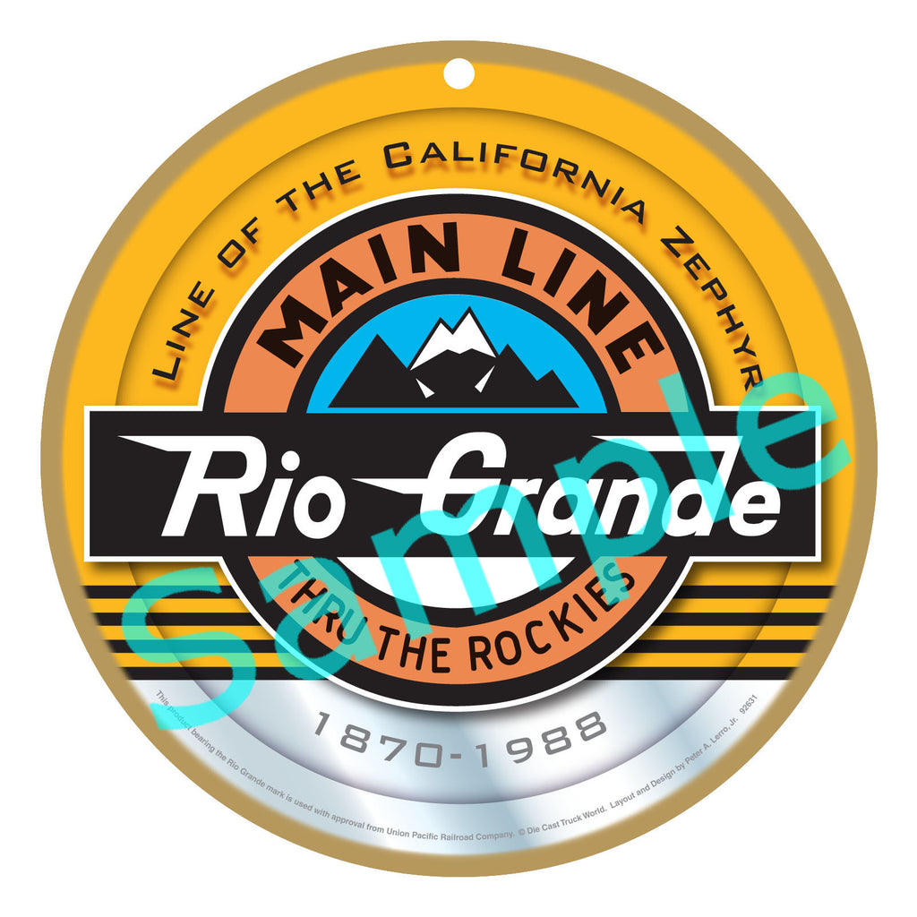 Rio Grande Mainline Logo Plaque - Schrader's Railroad Catalog