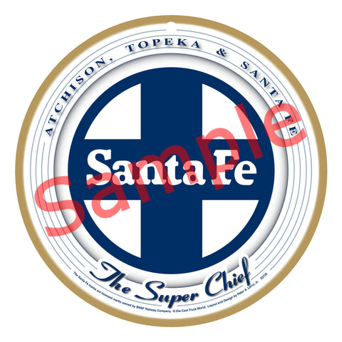 Santa Fe Super Chief White/Blue Plaque