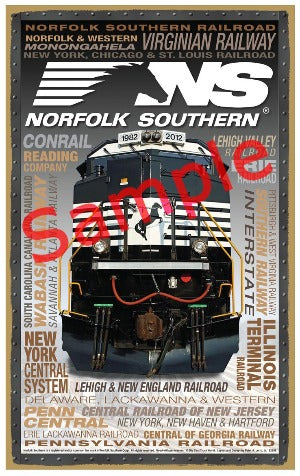Norfolk Southern Wooden Heritage Sign
