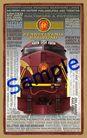 Pennsylvania Railroad Wooden Heritage Sign