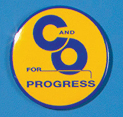 C & O for Progress Porcelain Sign