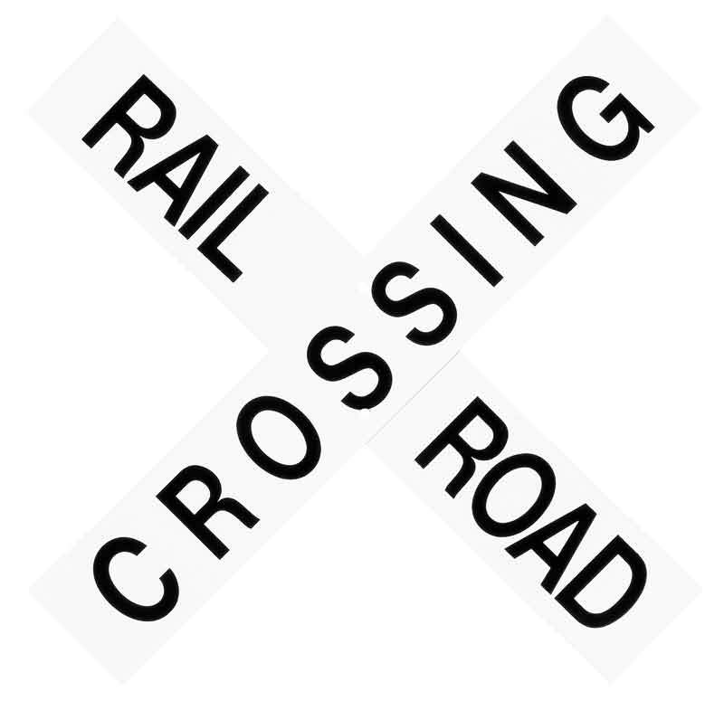18" x 3" Railroad Crossing Sign