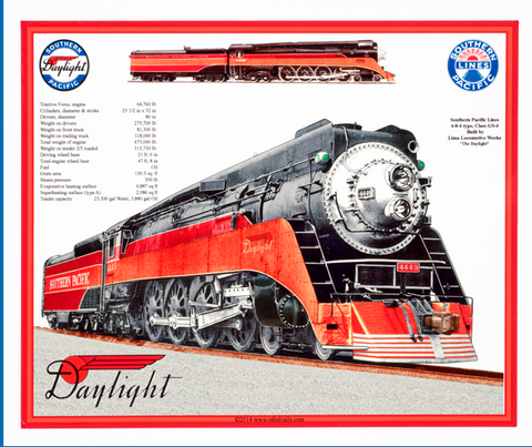 Southern Pacific Daylight 4449 Tin Sign