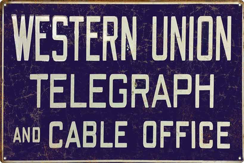 Western Union Telegraph Sign
