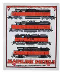 C, M, St Paul and Pacific Railroad Mainline Diesels Sign