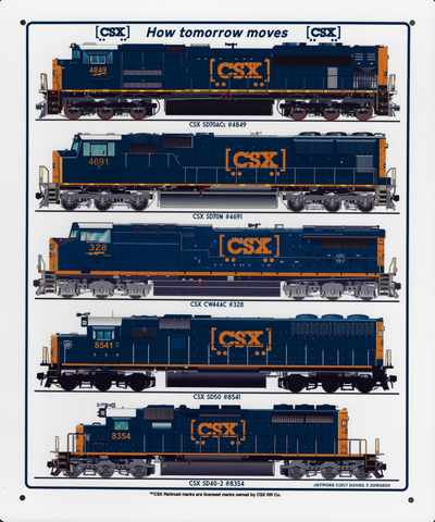CSX Diesel Collage Sign