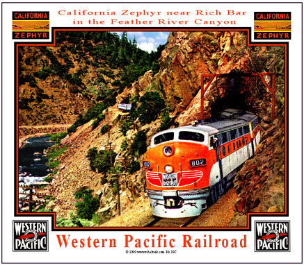 Western Pacific Tin Railroad Sign