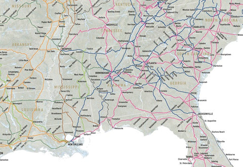 United States Railroad System Map US Rail Map, US Railroad Map